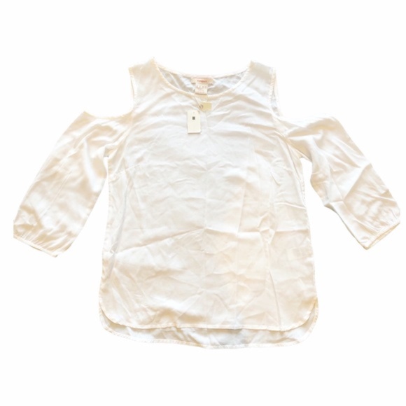 NWT Manguun Cold Should White Blouse - Picture 1 of 10
